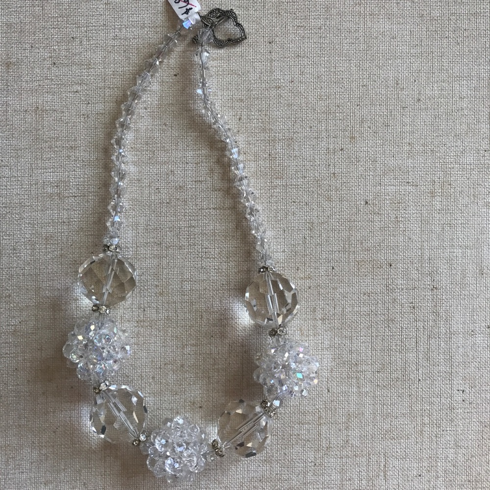 Faceted Glass Beaded NECKLACE Single Strand